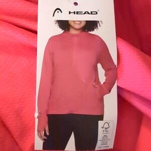 XL 🩷Head Full Zip down Lightweight Hoodie With Thumbholes